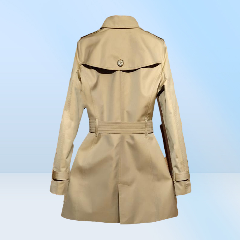 Women039S Trench płaszcze 2021 Spring i Autumn British Windbreaker Średni krótki pokaz cienki mały płaszcz mody6472411