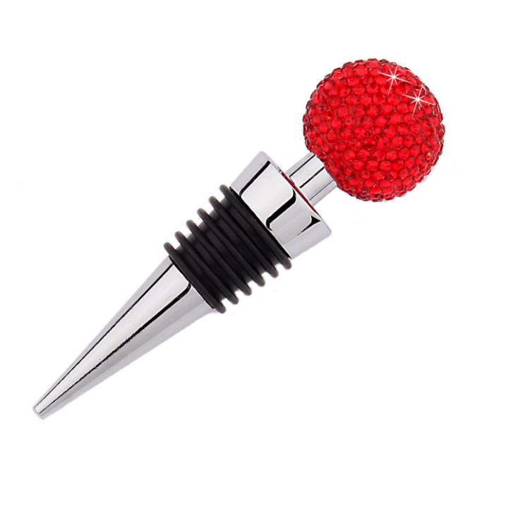 Rhinestone Bottle Stopper rostfritt stål Small Round Ball Crystal Diamond Wine Stoppers Wedding Party Gifts for Bar Tools SN5294