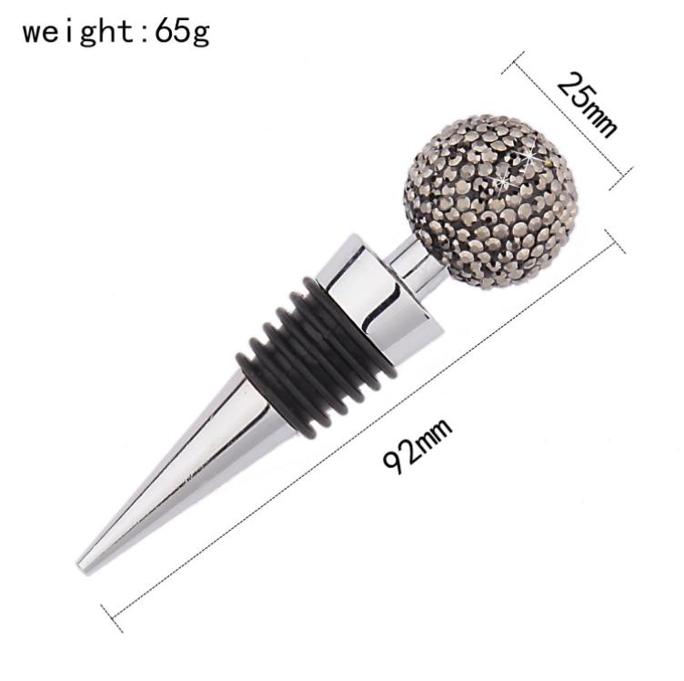 Rhinestone Bottle Stopper rostfritt stål Small Round Ball Crystal Diamond Wine Stoppers Wedding Party Gifts for Bar Tools SN5294