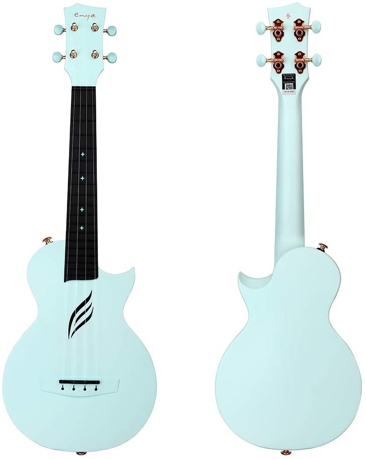 Enya Nova-Ukulele Intelligent Acoustic Guitar blue, 4 Strings, Carbon Fiber, Beginner Instrument, 23", U, 23"