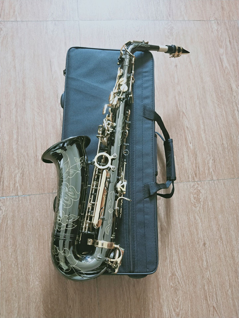 Saxophone Alto de marque de haute qualité, noir et or, instruments de musique e-flat, embout avec étui professionnel, nouveau, A-992