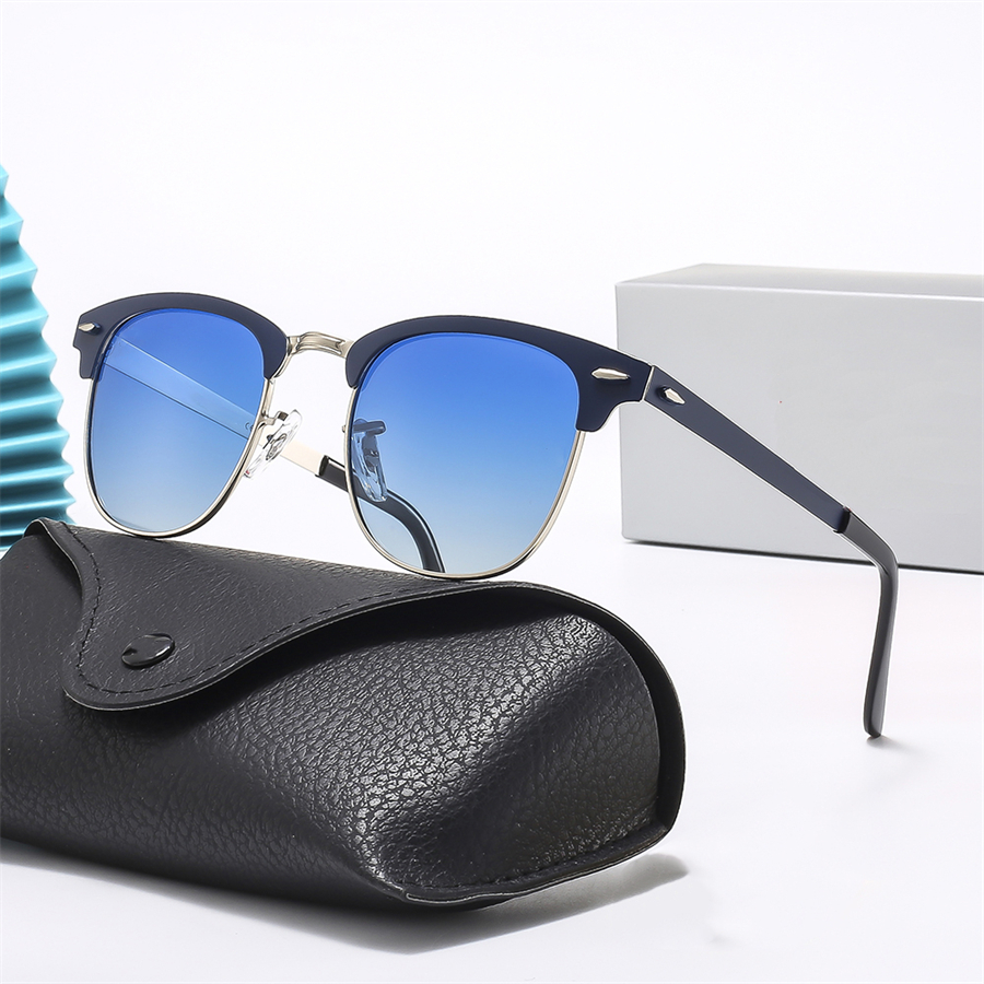 Lunettes de soleil de luxe pour femmes hommes lunettes marque mode conduite lunettes vintage voyage pêche demi-monture lunettes de soleil UV400 haute qualité