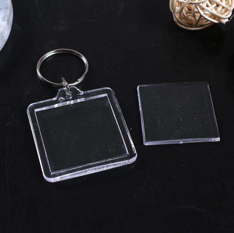 Party Favor DIY Acrylic Blank Photo Keychains T-shirt Shape Key Chains Insert Photo Key Rings 15 Styles SN882