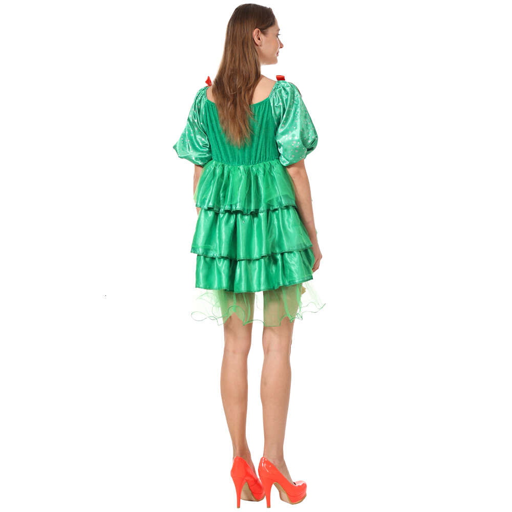 コスプレeraspooky女性グリーンツリークリスマスエルフコスプレ衣装カーニバルパーティープリムパフォーマンス新年ロリータドレスコスプレイ