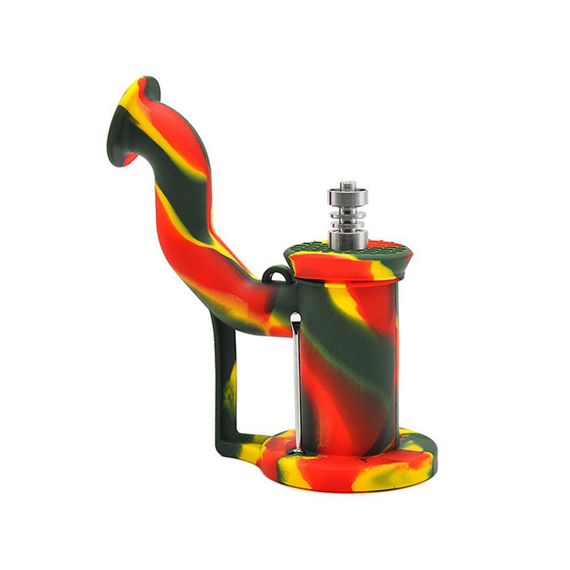 Nowe kolorowe rurki silikonowe Osa Portable Bubbler Innowacyjne Zioło Tybacco Pigły olejne Stash Case Papera Paznokcie Gwoździe łyżka Słomka Bong Palanie ręczne