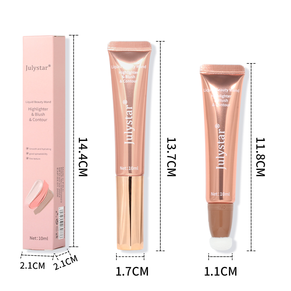 Julystar6 Kleur 10 ml Vloeibare Blush Markeerstift Parel Fijne Glans Matte Schoonheid Stok Verheldert Natuurlijk Het Kussen Blush Stick