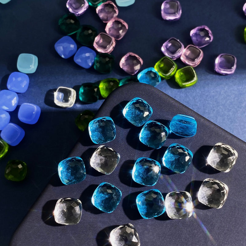 Y2k offre spéciale dupe marque top qualité coloré bonbons cristal longue chaîne collier bijoux à la mode pour les femmes