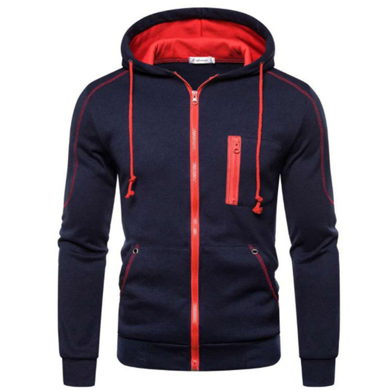 Homme sweat à capuche hommes veste de sport vestes décontractée homme fermeture éclair manches longues haut printemps automne vêtements hommes vêtements