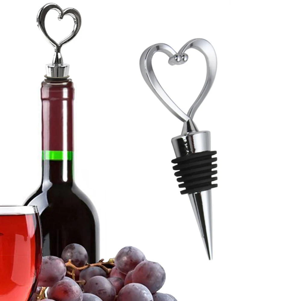 DHL Wine Bottle Stopper Heart/Ball Shaped Red Wine Beverage Champagne Preserver Cork Wedding Favors Xmas Gifts for Wine Lovers 10.20