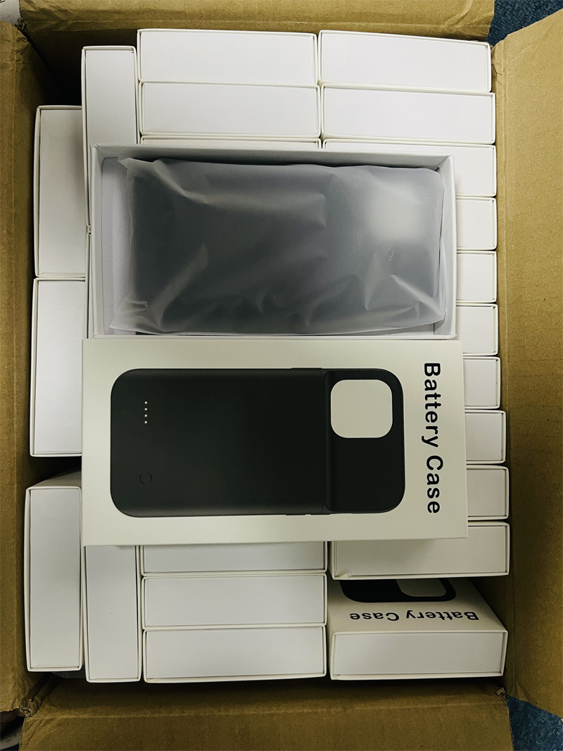 Schlanke Akku-Ladehülle für iPhone 15 14 13 12 11 Pro Max X XS Power Bank Ladeabdeckung Backup-Ladegerät Externe Back-Pack-Akkuhüllen