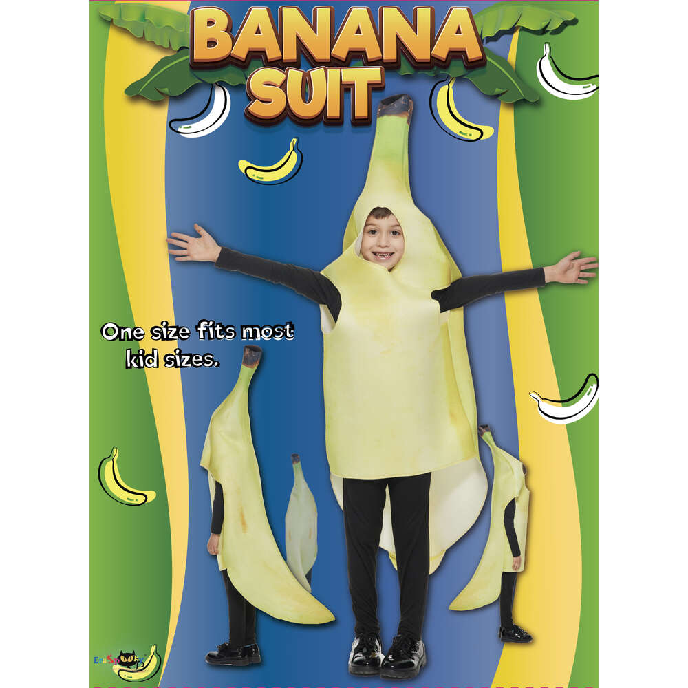 cosplay Eraspooky Nuovo arrivo Bambino Carino Banana Bambini Costume di Halloween Unisex Frutta Tuta Festa di compleanno Carnevale Fancy Dresscosplay