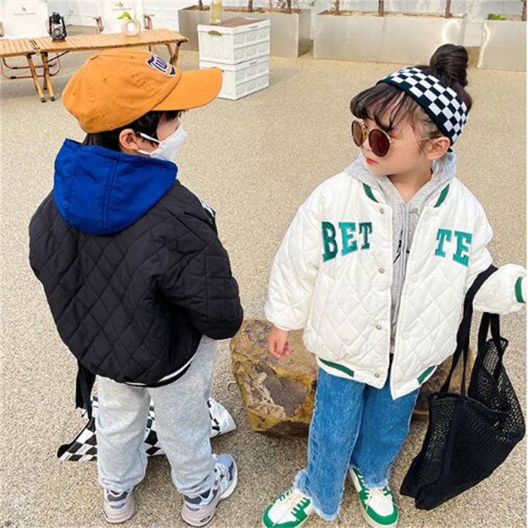 Manteau en duvet pour enfants, vestes d'hiver pour bébés garçons et filles, vêtements de Baseball décontractés, épais et chauds, vêtements d'extérieur pour enfants