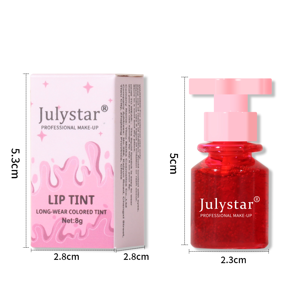 Julystar Makeup tasty Moisturizing Natural Lip Glaze Lasting Non-fading Lip Dye Cross Border Makeup Non-stick Cup Lip Gloss matte lipstick
