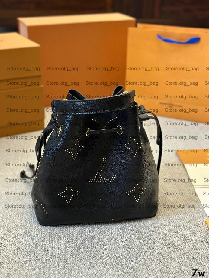 Ny den här säsongen Neonoe BB Bucket Bag M46734 Neonoe Mm Bag Women Designer Rivet Shoulder Bags Crossbody Drawstring Bag Otg Luxurys Handväska