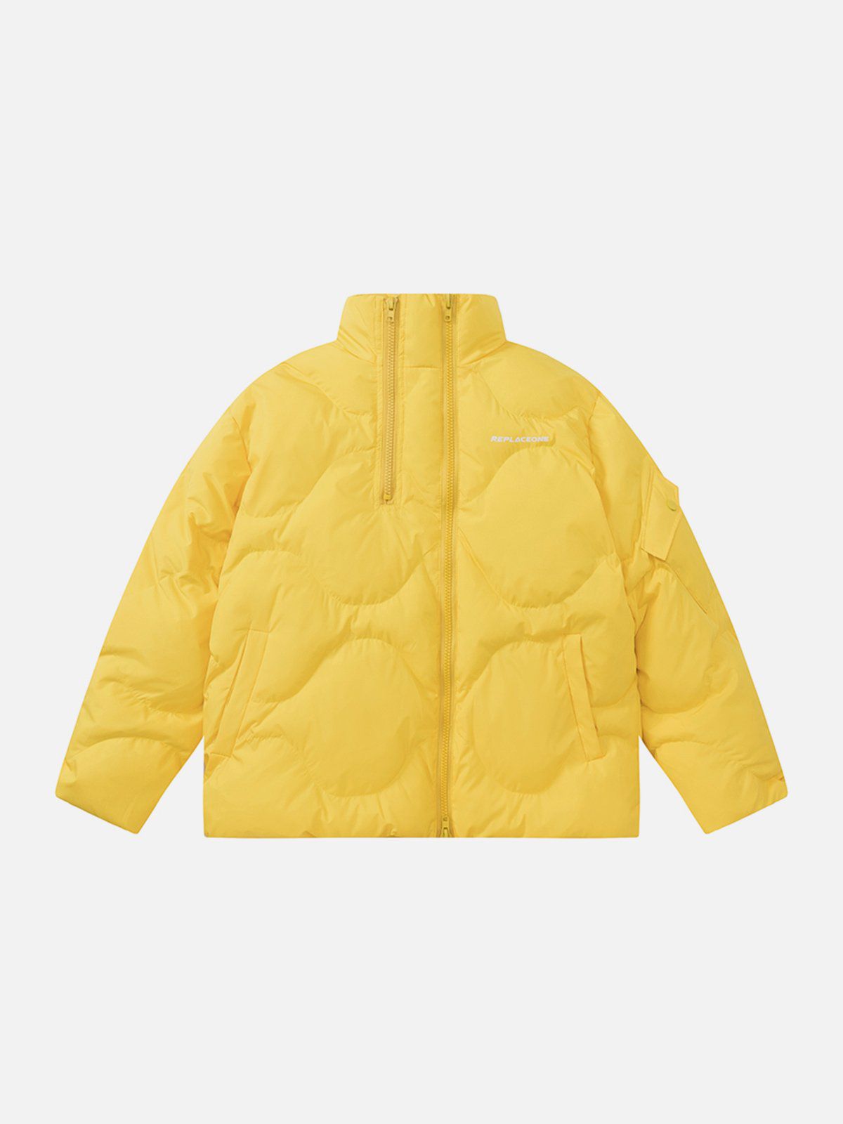 Puffer Jackets rockar modefavorit när det gäller streetwear solid dubbel blixtlås vinterrock