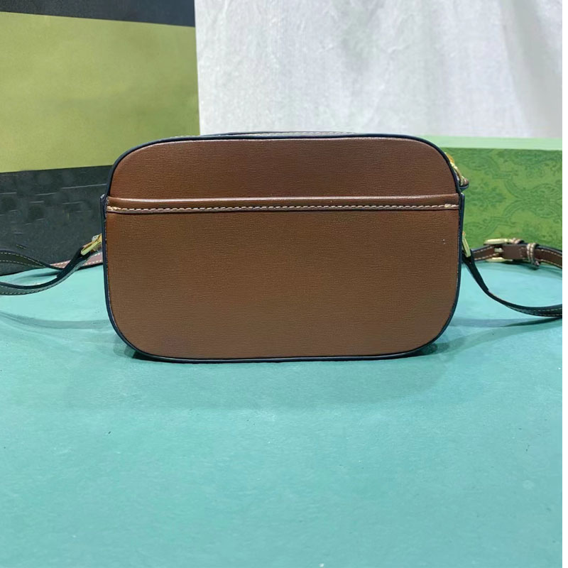 Fashion Snapshot Camera Bags Designer Bag Ladie Crossbody Purse Top Quality Designer bags Luxury Handbags Removable Adjustable Webbing Strap bag zipper Brown MM