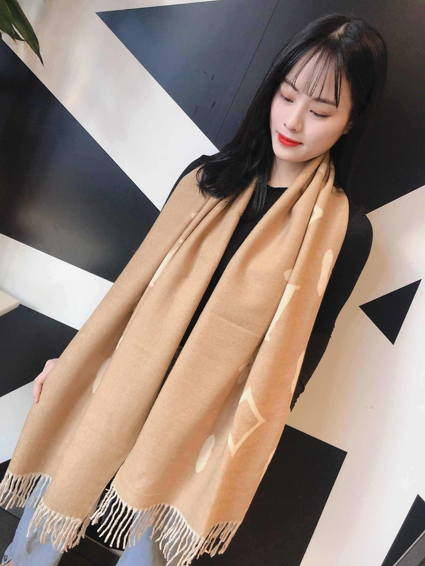 Designer cashmere scarf luxury brand women man shawl 2023 TOP autumn/winter warm L long scarf fashion classic High quality Christmas gift 174894