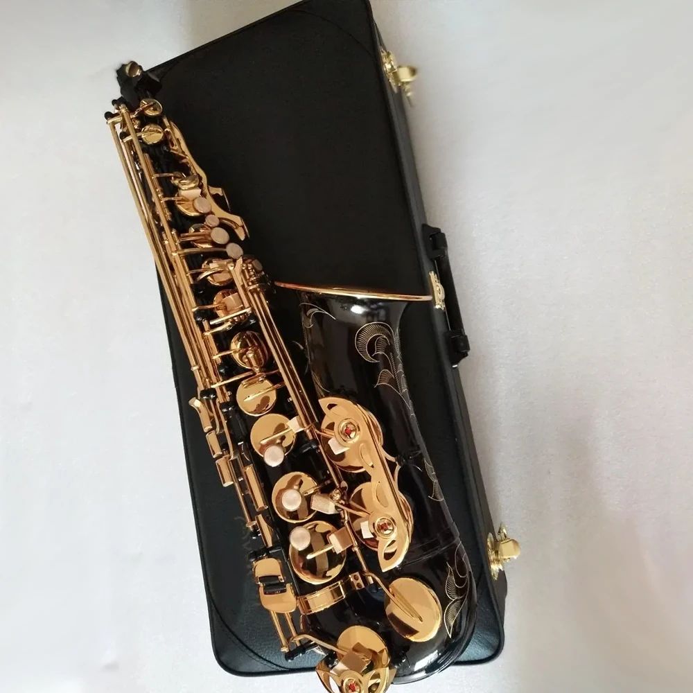 Professionell altsaxofon E-platt svart guldnyckel 82Z Classic Model Saxophone Jazz Instrument