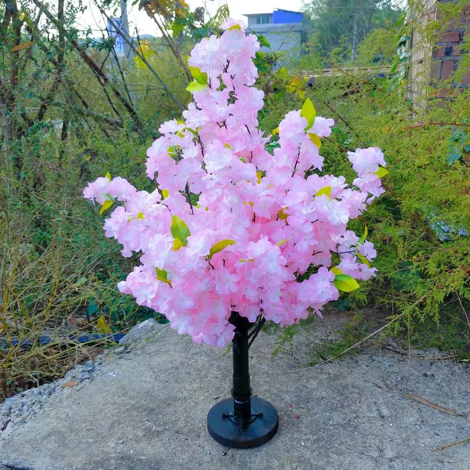 Nova flor de cereja artificial desejando árvore simulação planta vaso paisagismo pendan para festa de férias casamento decoração para casa