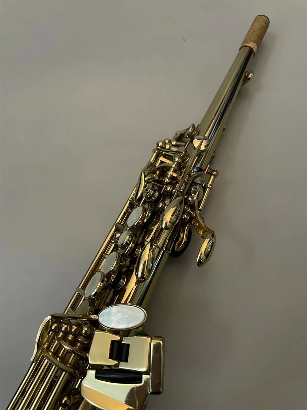 Saxophone soprano professionnel Bb, structure originale en argent 802, modèle tout en argent, instrument de jazz au toucher confortable 00