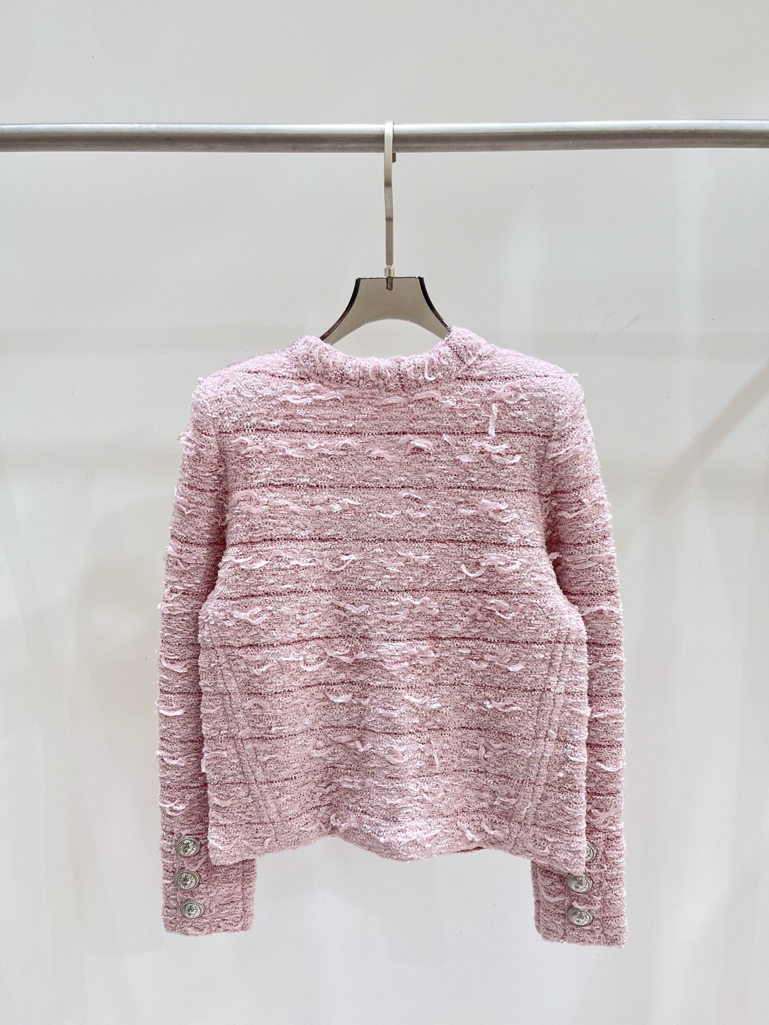 1012 2023 outono marca mesmo estilo feminino suéteres tripulação pescoço preto branco rosa pulôver manga longa roupas femininas moda fengjie