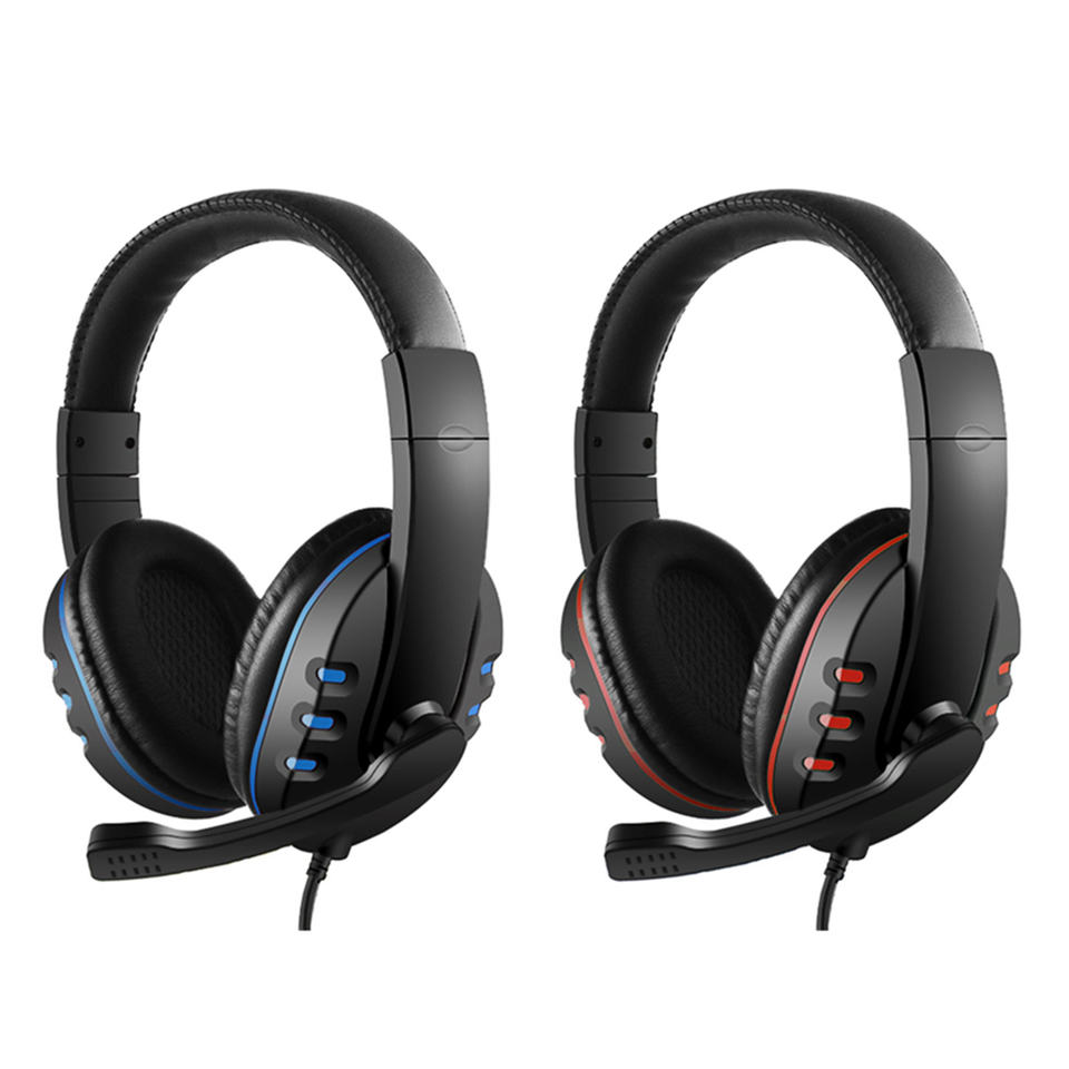 För PS4/Xbox-one/PC/Headset-stil Headset Mobiltelefon Datorspel Tunga basmikrofonhörlurar