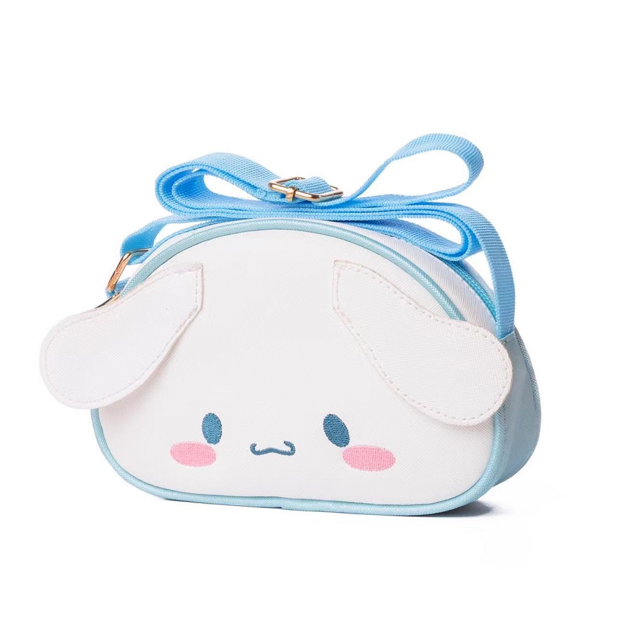 Dessin animé mignon Mini Kuromi grande oreille chien une épaule sac à bandoulière rouge à lèvres papeterie stockage petit sac carré trousse de maquillage