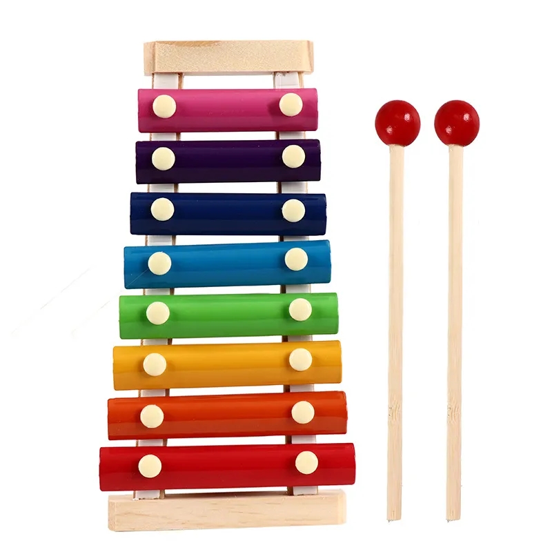 Partihandel Baby Music Instrument Toy Wood Xylophone Infant Musical Funny Toys For Boy Girls Education Toys