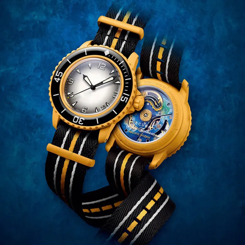 Super oceano relógio masculino relógios oceano pacífico antártico biocerâmica novo produto moda masculina relógio casual