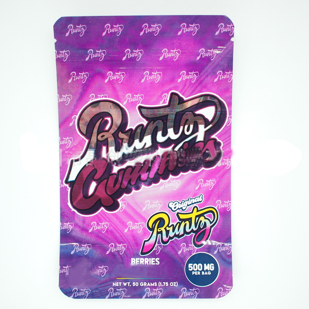 500mg White Runtz Packaging Bags Infused Pink Runty Gummies Watermelon mylar bag original ETHER Runts Stand up Pouch Smell proof Packing Zipper baggies supplies