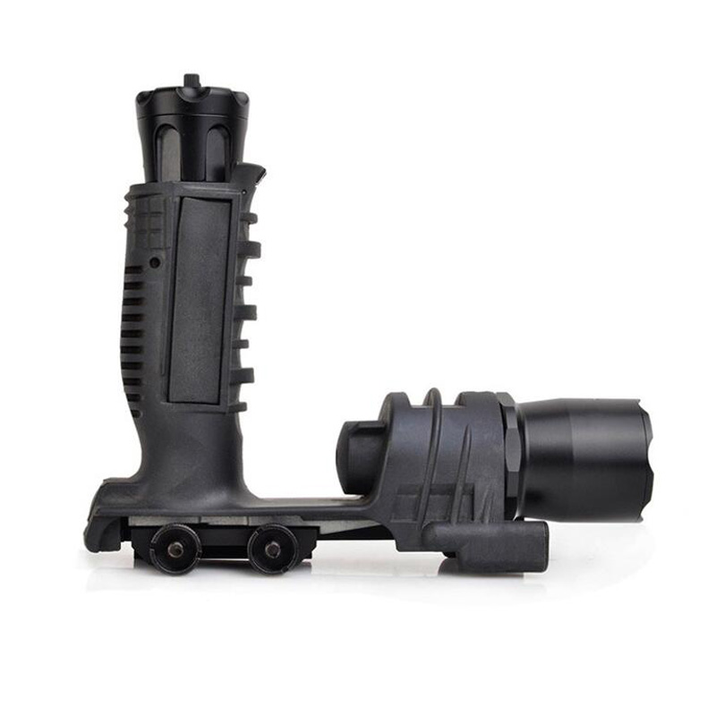 Tactical M910 Weapon Light White LED Flashlight with Picatinny Weaver Mount Foregrip and Flashlight 2 in 1 Hunting Rifle Gun Light