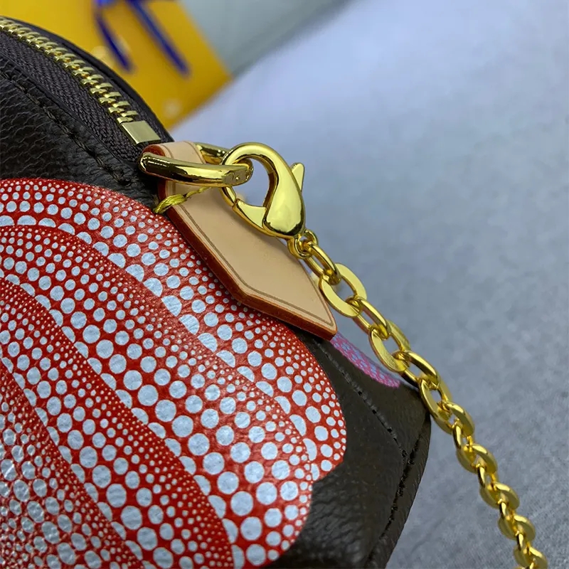 Nuevo bolso cruzado clásico para mujer, bolso de hombro de diseñador para mujer, bolso con estampado de calabaza, bolso de moda, bolso de cadena de cuero de lujo