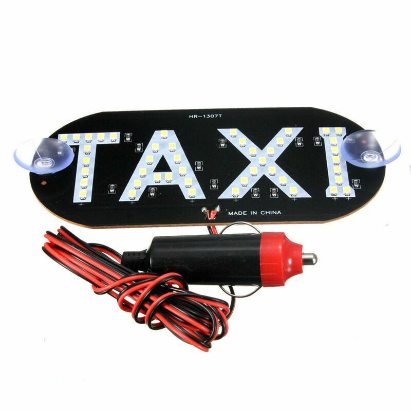 12V TAXI cabine pare-brise pare-brise lumière LED Logo voiture haute luminosité lampe ampoule