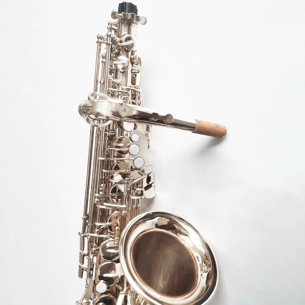 Classic 802 Silver Professional Alto Saksofon e-flat jeden do jednego modelu Model Instrument Ręcznie rzeźbiony wzór jeden do jednego