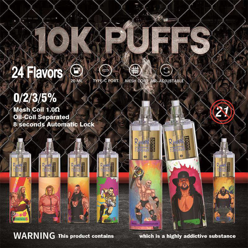 FU Original Randm Tornado 10000 Puffs Ondosable Vape Pen Randm 10000 Puff 10000 E-сигареты. Регарная аккумуляторная сетчатая сетка.