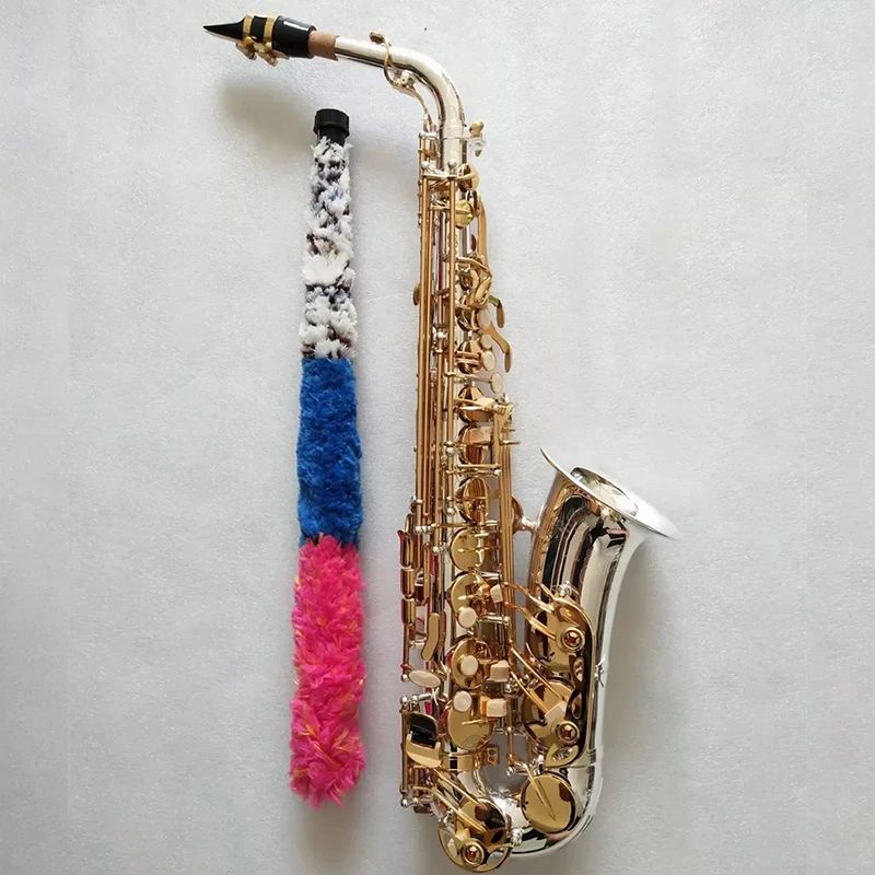 Neues, weißkupfervergoldetes, professionelles E-Tune-Altsaxophon 037, Eins-zu-eins-Originalstruktur, tief geschnitztes Altsaxophon