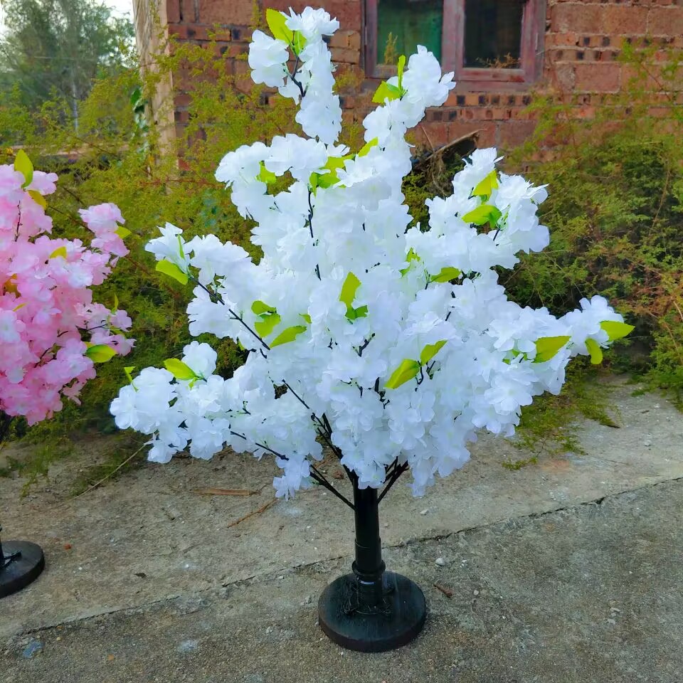 Nova flor de cereja artificial desejando árvore simulação planta vaso paisagismo pendan para festa de férias casamento decoração para casa