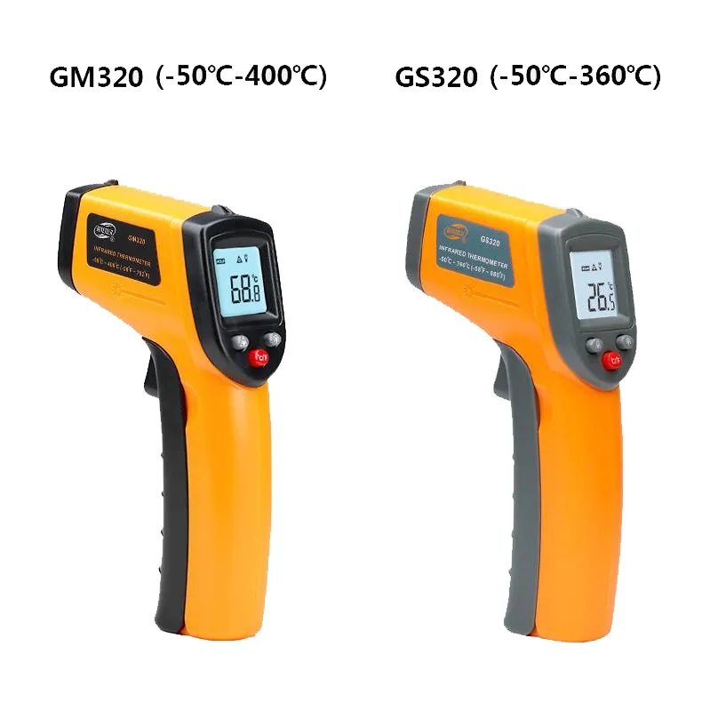 الجملة غير التلامس أدوات درجة حرارة مقياس الحرارة الرقمية بالليزر -50-400 ﾰ C درجة الحرارة Pyrometer IR Laser Point Gun Tester GM320