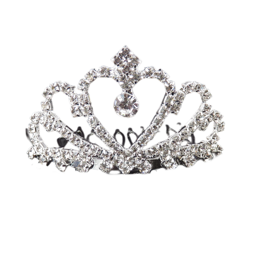 Beautiful Rhinestone Headpieces Crystal Hot Hair Comb for Women or Girls Wedding Party Gift Silver Decorative Head Tiara Pin Accessories