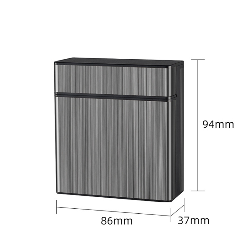 Étuis à cigarettes en plastique coloré en aluminium de grande capacité, boîte de rangement, boîtier exclusif, ouverture automatique à ressort, couvercle rabattable, étui de rangement résistant à l'humidité