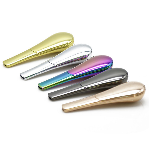 Smoking pipes Stainless steel spoon pipe gift box with multi-color detachable magnet metal pipe smoking set