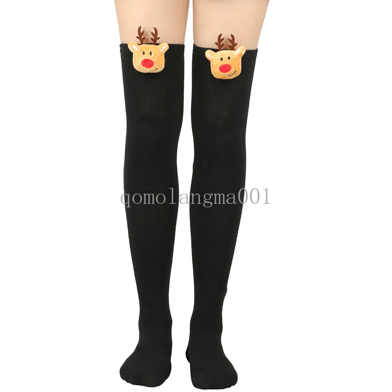 New Christmas Over Knee Thigh Socks Knee-high Warm Stockings Women Boot Socks Leg Warmer Socks Daily Wear Xmas Party Cosplay