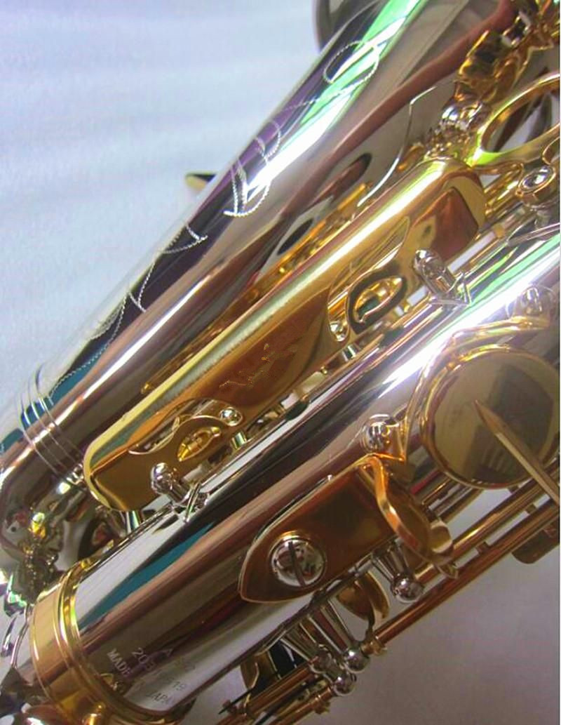 Novo A-992 Eb Alto Saxofone Níquel Banhado A Prata Corpo E Chave Banhada A Ouro Aparência Perfeita E Flat Instrumentos Musicais Profissionais Com Caso