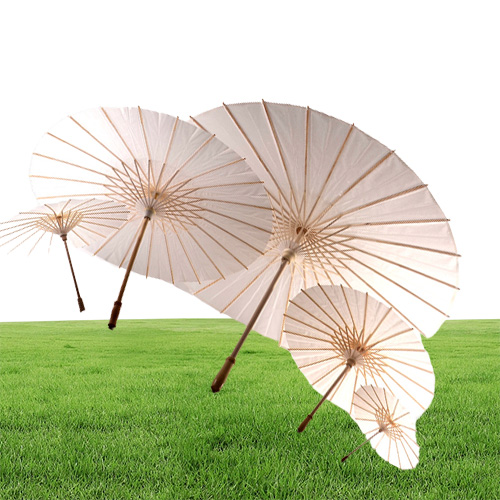 ślub ślubny parasole białe papier parasole kosmetyczne Chińskie mini rzemieślnicze parasol średnica 60 cm3423714