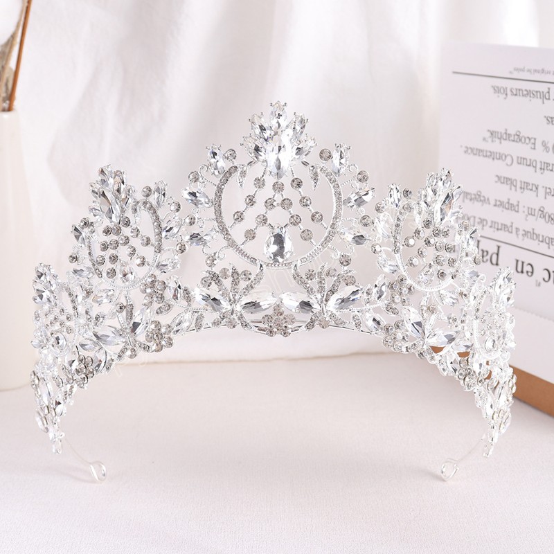 Hochzeit Stirnband Braut Kronen und Tiaras Haarschmuck Zubehör Frauen Strass Kopfbedeckung Königin Diadem