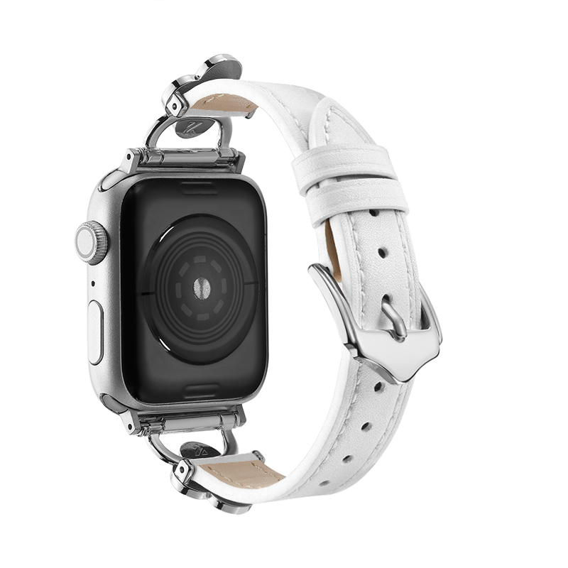 Cinturini intelligenti cinturino di design con quadrifoglio in pelle PU moda cinturino Apple Watch Ultra 38mm 44mm 45mm cinturino iwatch serie 8 9 4 5 6 7 cinturino