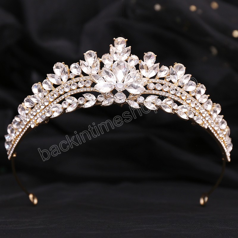 Coreano verde azul cristal princesa coroa para mulheres casamento luxo rainha princesa festa de noiva tiaras acessórios para o cabelo