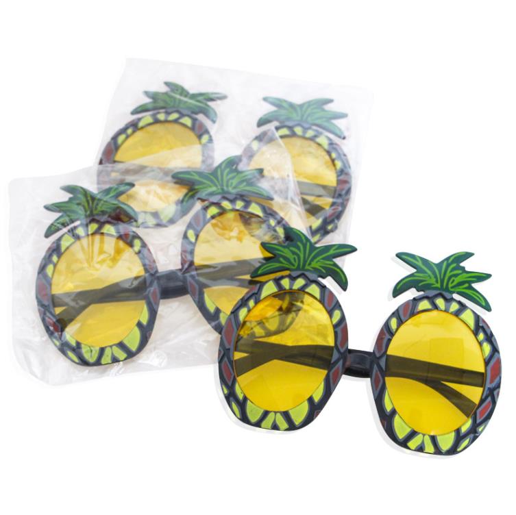 Hawaiian Beach Ananas Zonnebril Geel Bierglazen Vrijgezellenfeest FANCY DRESS Goggles Grappig Halloween Cadeau Mode Favor SN6278