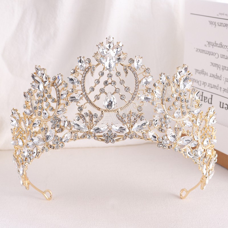 Hochzeit Stirnband Braut Kronen und Tiaras Haarschmuck Zubehör Frauen Strass Kopfbedeckung Königin Diadem