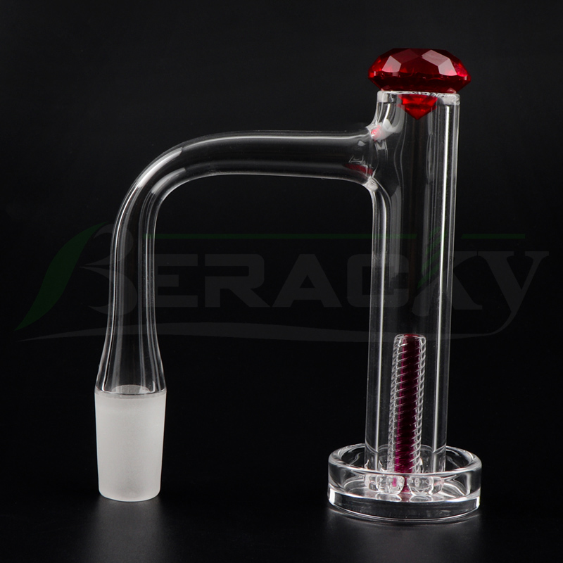 Beracky Full Weld Biselado Edge XL Terp Slurper Fumar Banger de cuarzo con juego de mármol de diamante 20 mmOD Slurpers soldados sin costura Clavos para bongs de agua Dab Rigs